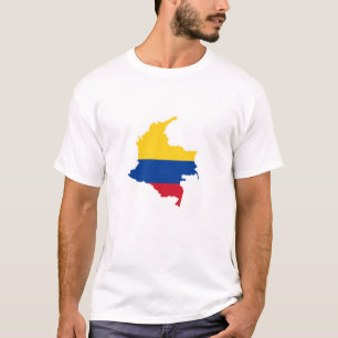 kolumbianische Flagge, kolumbianische Karte, Mapa, T-Shirt