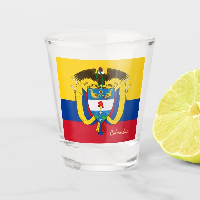 Kolumbianische Flagge & Kolumbien Land Patriot / S Schnapsglas (Vorderseite)