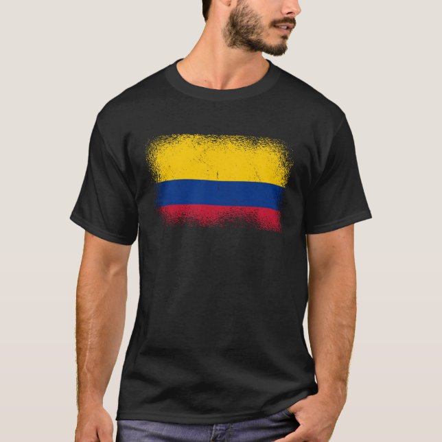 kolumbianische Flagge Kolumbien T-Shirt (Vorderseite)