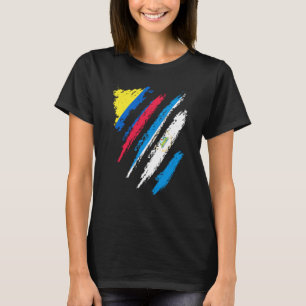 Kolumbianische Flagge Nicaragua Grown Patriot Coun T-Shirt