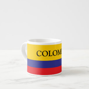 Kolumbianische Flagge personalisierter Espressokaf Espressotasse