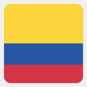 kolumbianische Flagge Quadratischer Aufkleber