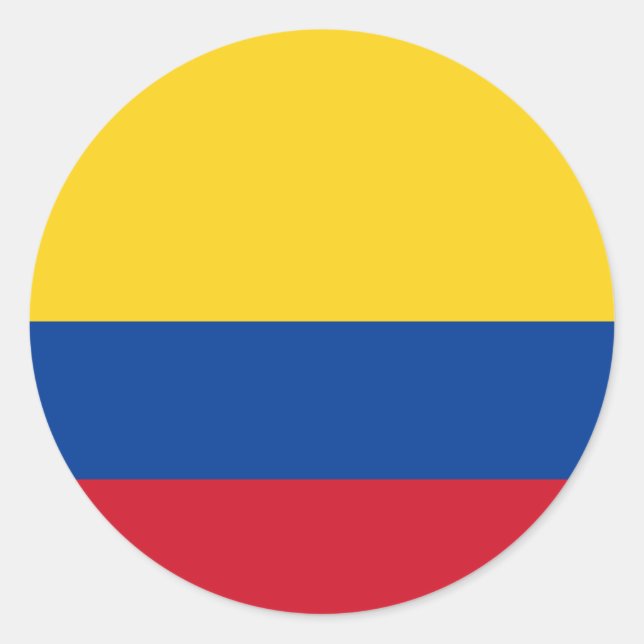 kolumbianische Flagge Runder Aufkleber (Vorderseite)