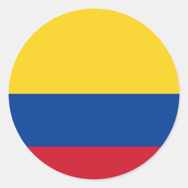 kolumbianische Flagge Runder Aufkleber (Vorderseite)