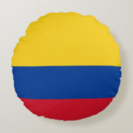 kolumbianische Flagge Rundes Kissen