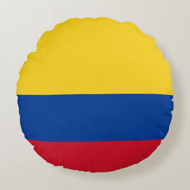 kolumbianische Flagge Rundes Kissen (Vorderseite)