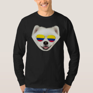 Kolumbianische Flagge Samojede Hund Kolumbien Tasc T-Shirt