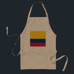 kolumbianische Flagge Schürze<br><div class="desc">Die kolumbianische Flagge ist eine horizontale Trikolore. Die verwendeten Farben in der Flagge sind blau,  rot,  gelb. Der Anteil der kolumbianischen Flagge ist 2:3. Die Flagge Kolumbiens wurde 1861 adoptiert. Die erste Verwendung des aktuellen Flagdesigns erfolgte 1810. Die letzte Änderung am aktuellen kolumbianischen Flaggendesign erfolgte 1949.</div>