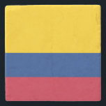 kolumbianische Flagge Steinuntersetzer<br><div class="desc">Patriotische Flagge von Kolumbien.</div>