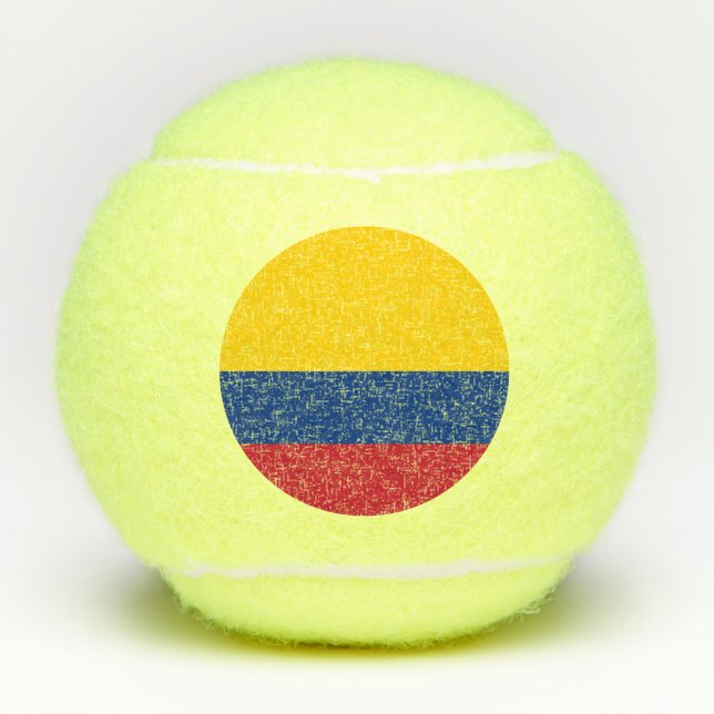 kolumbianische Flagge Tennisbälle (Vorderseite)