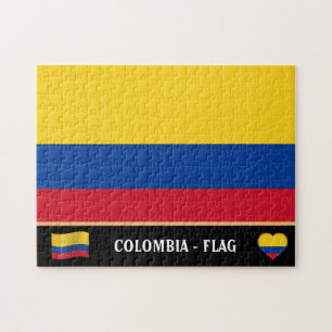 kolumbianische Flagge und kolumbianisches Land / K