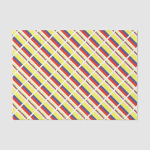 Kolumbianische Flagge und KOLUMBIEN Seidenpapier