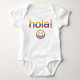 Kolumbianische Geschenke: Hallo/Hola stellen Baby Strampler