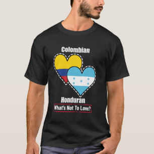 Kolumbianische Honduranische Herzflaggen Was gibt  T-Shirt