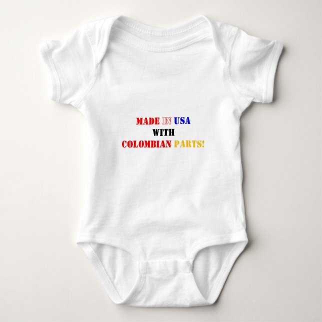 KOLUMBIANISCHE TEILE BABY STRAMPLER (Vorderseite)