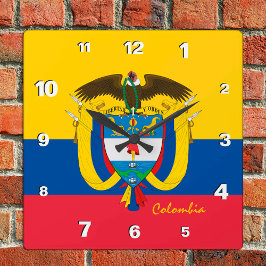 Kolumbianische Uhr, patriotische Zuhause, kolumbia Quadratische Wanduhr
