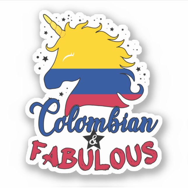 kolumbianische und fabelhafte kolumbianische Flagg Aufkleber (Vorderseite)