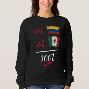 kolumbianische und mexikanische Heritage Flag Prix Sweatshirt