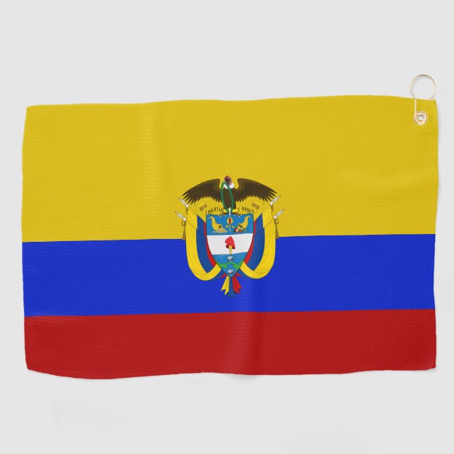 kolumbianische Wappen  Golfhandtuch (Horizontal)