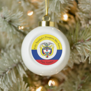 Kolumbianische Wappen Keramik Kugel-Ornament