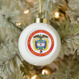 Kolumbianische Wappen Keramik Kugel-Ornament
