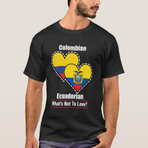 Kolumbianischer Ecuadorianischer Herzflaggen Was N T-Shirt