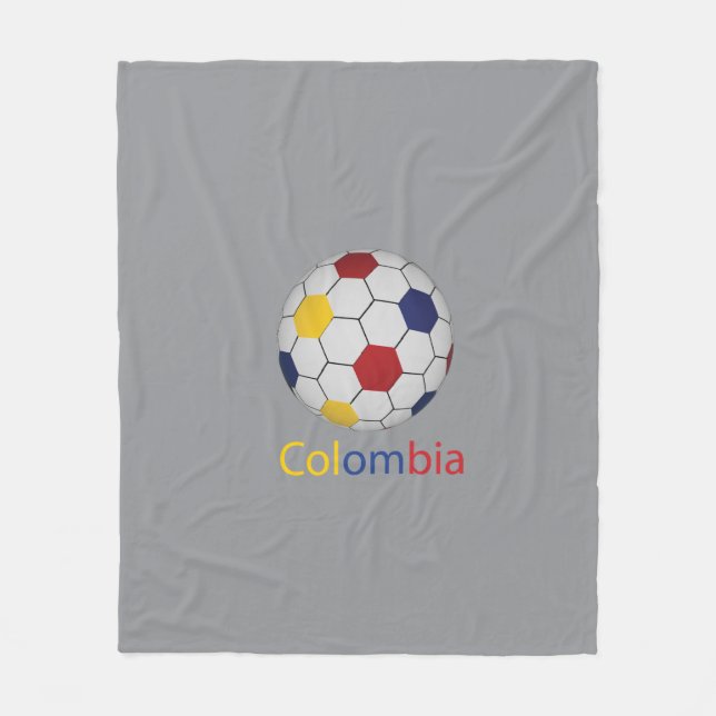 Kolumbianischer Fußball Fleecedecke (Vorderseite)