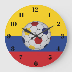 Kolumbianischer Fußball Große Wanduhr