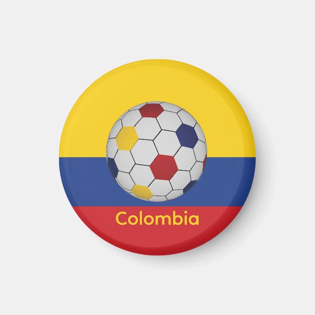 Kolumbianischer Fußball Magnet (Vorne)