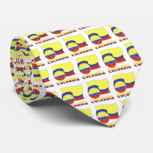 Kolumbianischer Fußball und Flagge Krawatte