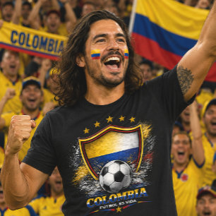 Kolumbianischer Fußballfan Kolumbianische Fußballw T-Shirt