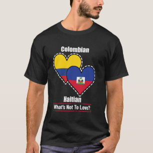 Kolumbianischer Haitianischer Herzflaggen Was gibt T-Shirt