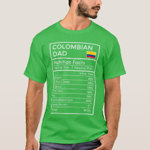 Kolumbianischer Papa-Geschenk Lustige Ernährungsfa T-Shirt