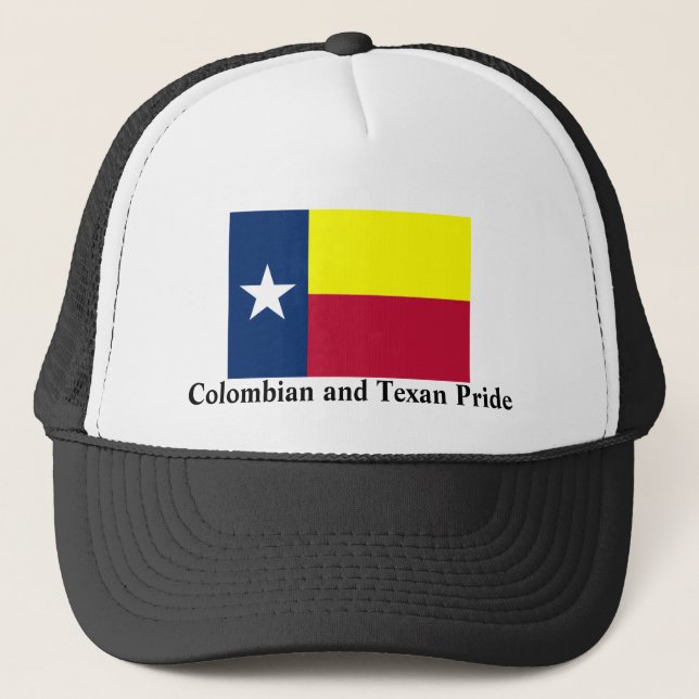 Kolumbianischer und Texan-Stolz Truckerkappe (Vorderseite)