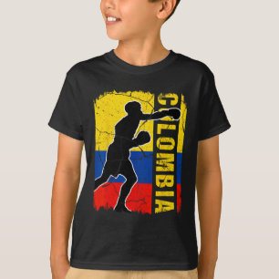 Kolumbianisches Boxteam Flag Boxhandschuhe T-Shirt