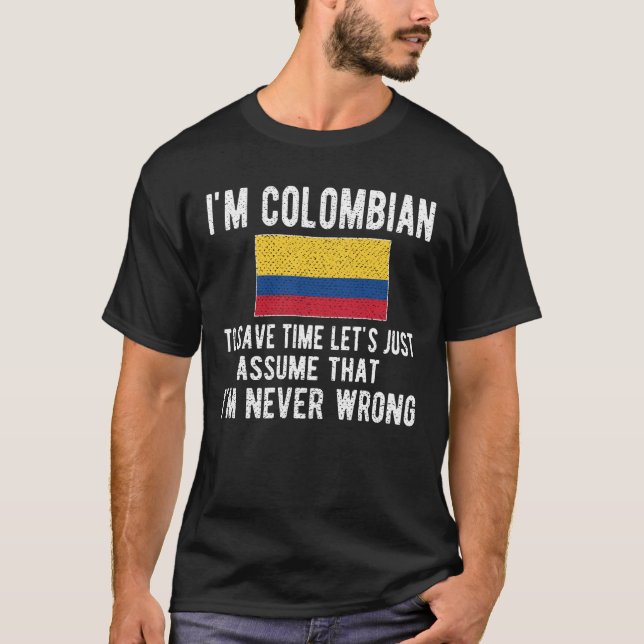 Kolumbianisches Kulturerbe Roots kolumbianische Fl T-Shirt (Vorderseite)