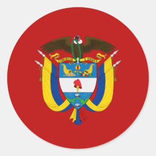 kolumbianisches Wappen Runder Aufkleber