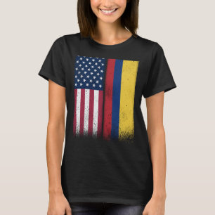 Kolumbien American Flags Proud USA Colomb T-Shirt