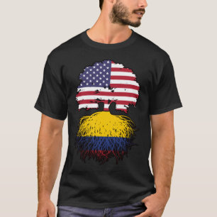 Kolumbien - Amerikanische Tree Roots Flag T-Shirt
