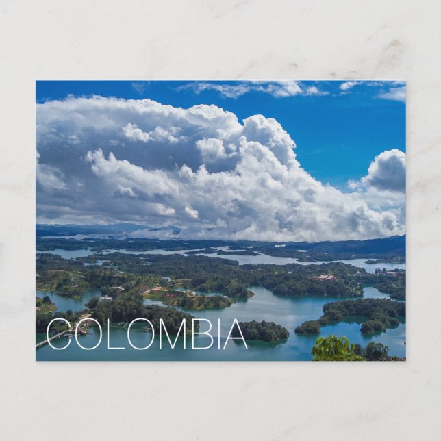 Kolumbien (Aussicht von Piedra del Peñol aus) Postkarte (Vorderseite)