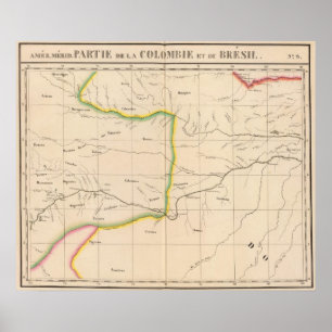 Kolumbien, Brasilien Poster