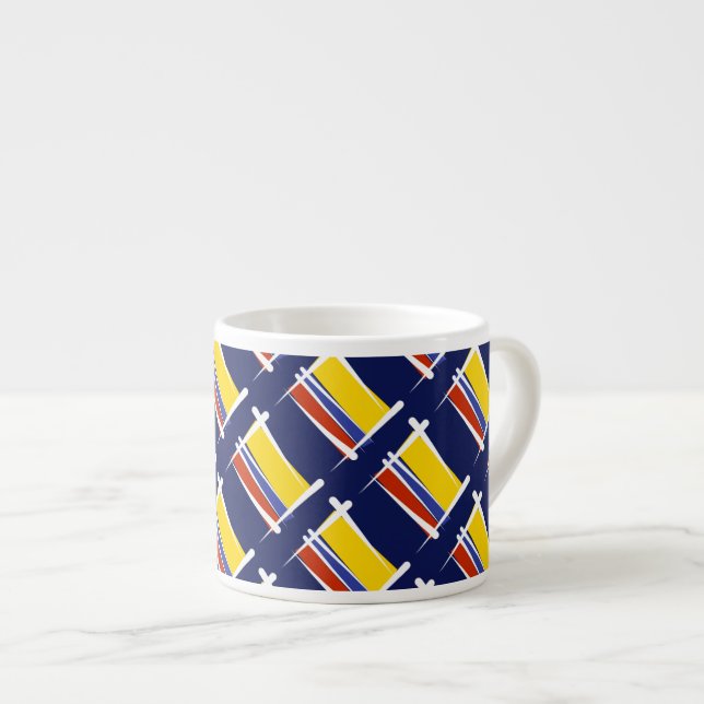 Kolumbien-Bürsten-Flagge Espressotasse (Vorderseite Rechts)