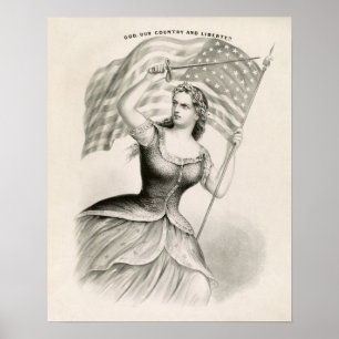 Kolumbien, die weibliche Personifizierung der USA Poster