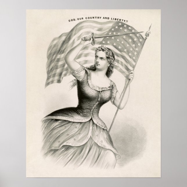 Kolumbien, die weibliche Personifizierung der USA Poster (Vorne)