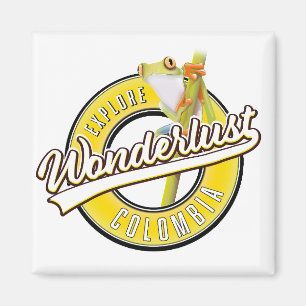 Kolumbien erkunden Wunderlust Magnet