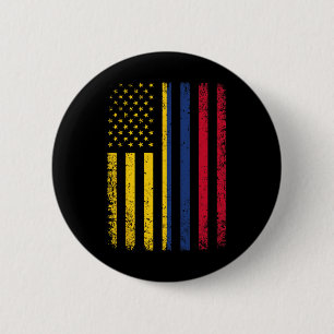Kolumbien Flag 4. Juli USA kolumbianische Flagge Button