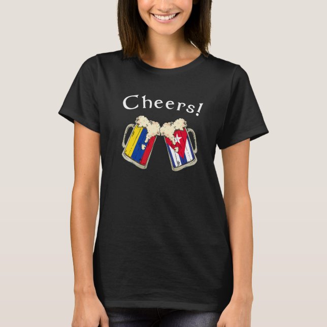 Kolumbien Flag Cheer Beer Grown Patriot Count T-Shirt (Vorderseite)