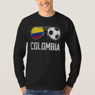 Kolumbien Flag & Football Sunglass kolumbianischen T-Shirt