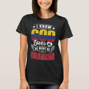 Kolumbien Flag Gott Lieben Ich Kolumbianer T-Shirt