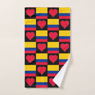 Kolumbien Flag und Herz Muster kolumbianischen Sto Handtuch